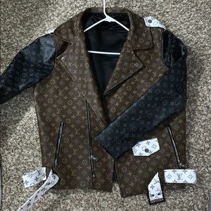 Custom made Louis Vuitton leather jacket